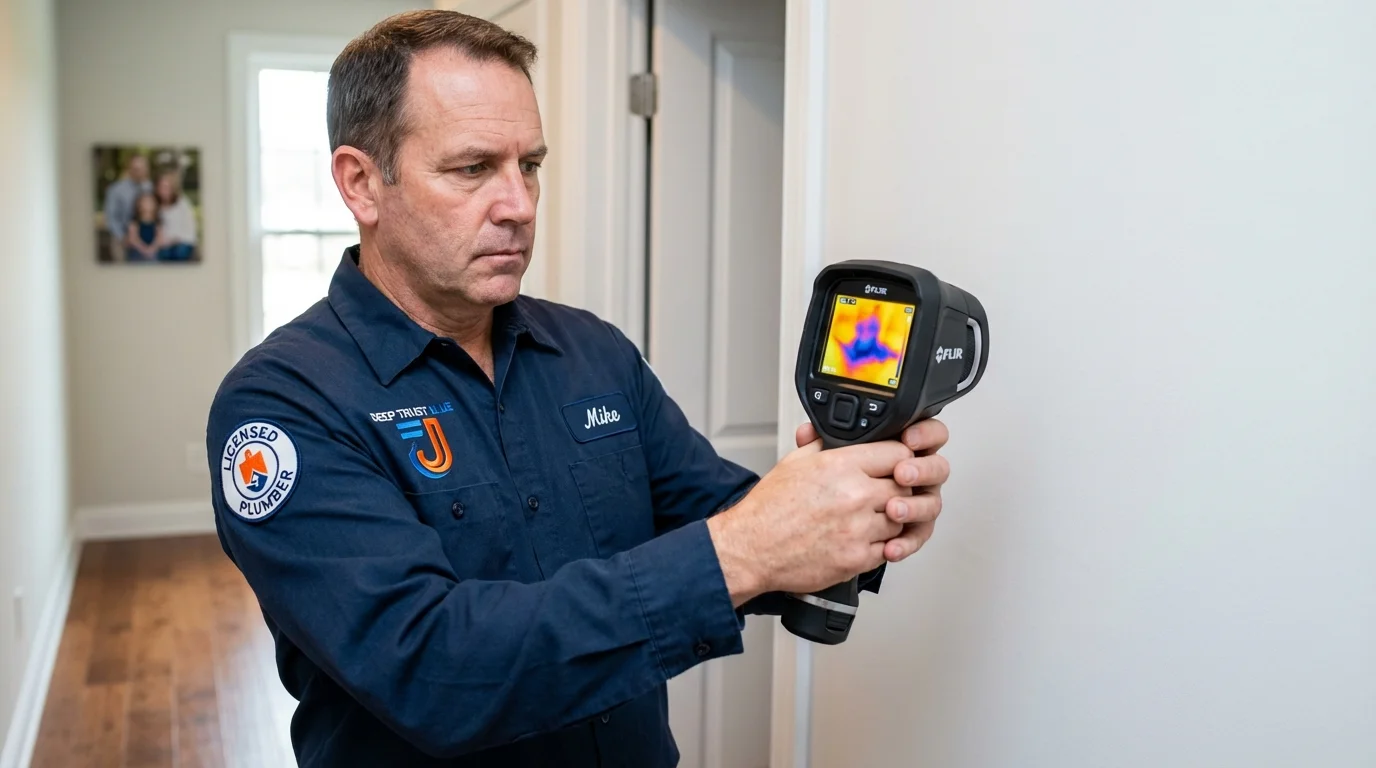 Thermal imaging leak detection by Johns Plumbing LLC in New Castle